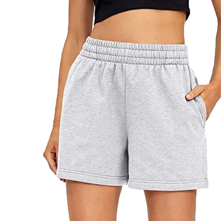 Men's Summer Cropped Fit Shorts Basic Casual Style Eco-Friendly Plain Cotton Polyester Two Deep Side Hem Pockets OEM Service