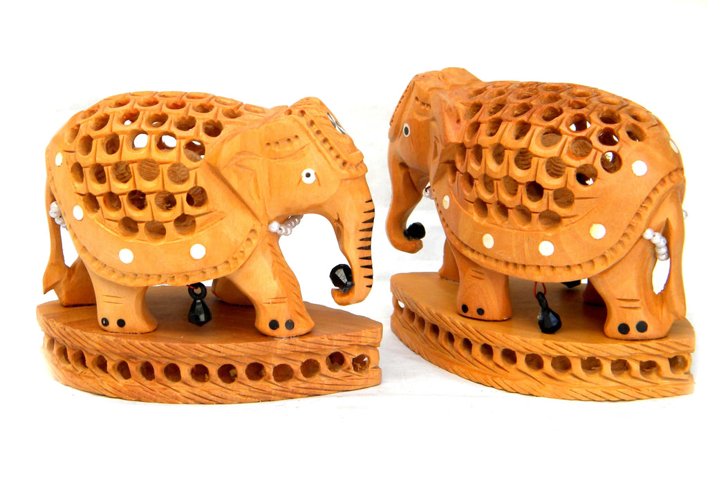 Factory Hot Sale Supplier Big Elephant Statue 10" and 12" Resin Carved Antique Undercut Design Figurine India Home Decor