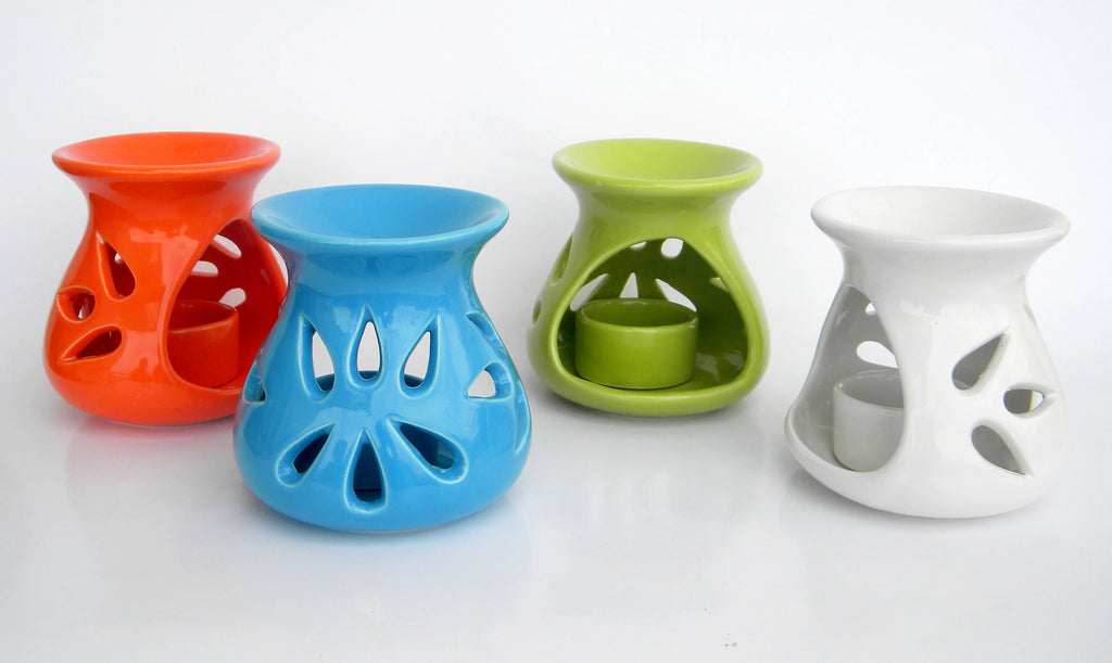Natural Ceramic Aromatic Oil Burner & Diffuser Handmade Glazed Modern Design Small Size Christmas Home Decor