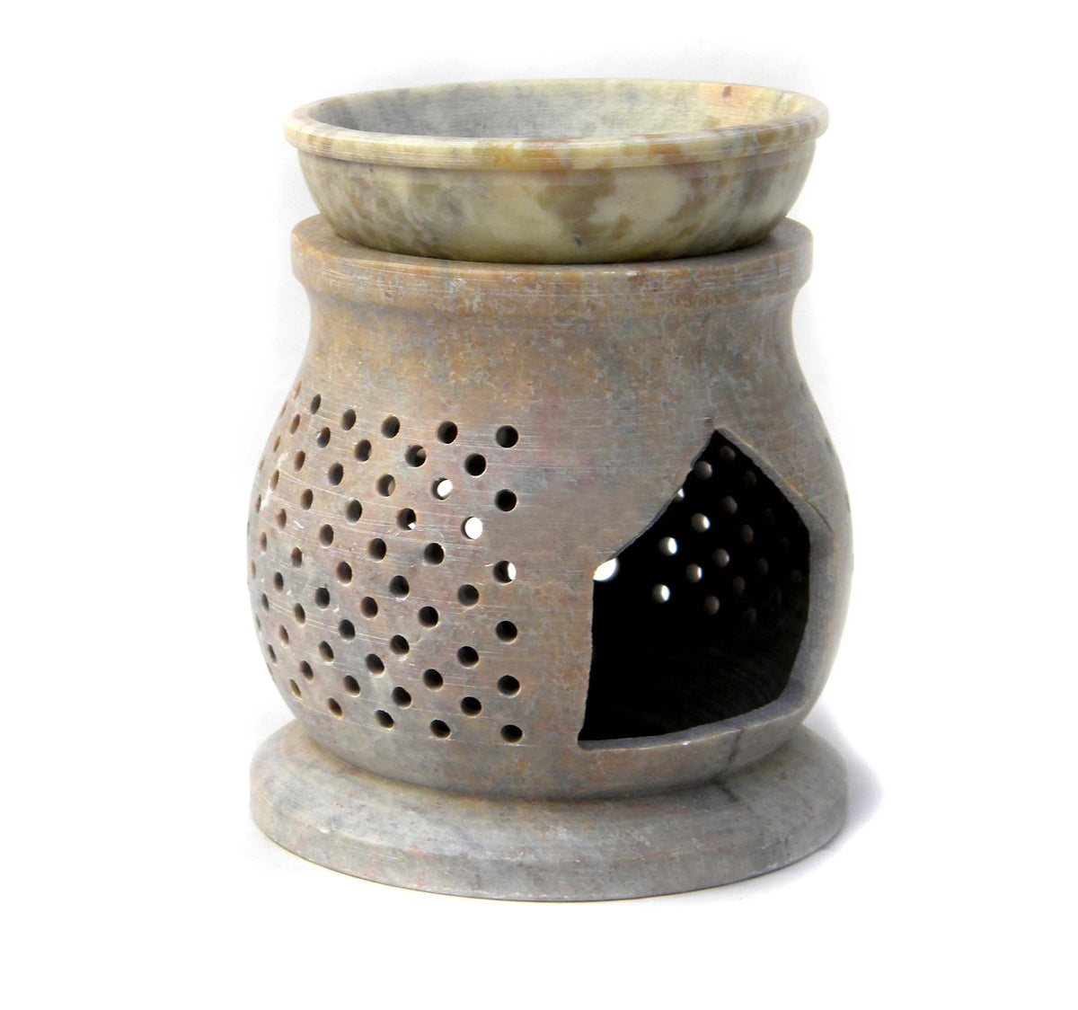 Brûleur d'huiles pierre à savon Art déco
