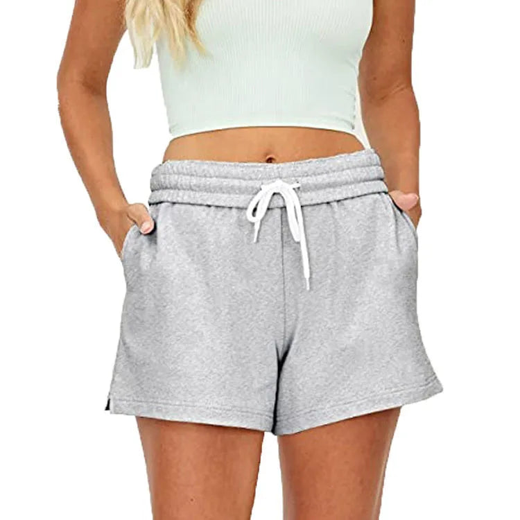 Men's Summer Cropped Fit Shorts Basic Casual Style Eco-Friendly Plain Cotton Polyester Two Deep Side Hem Pockets OEM Service