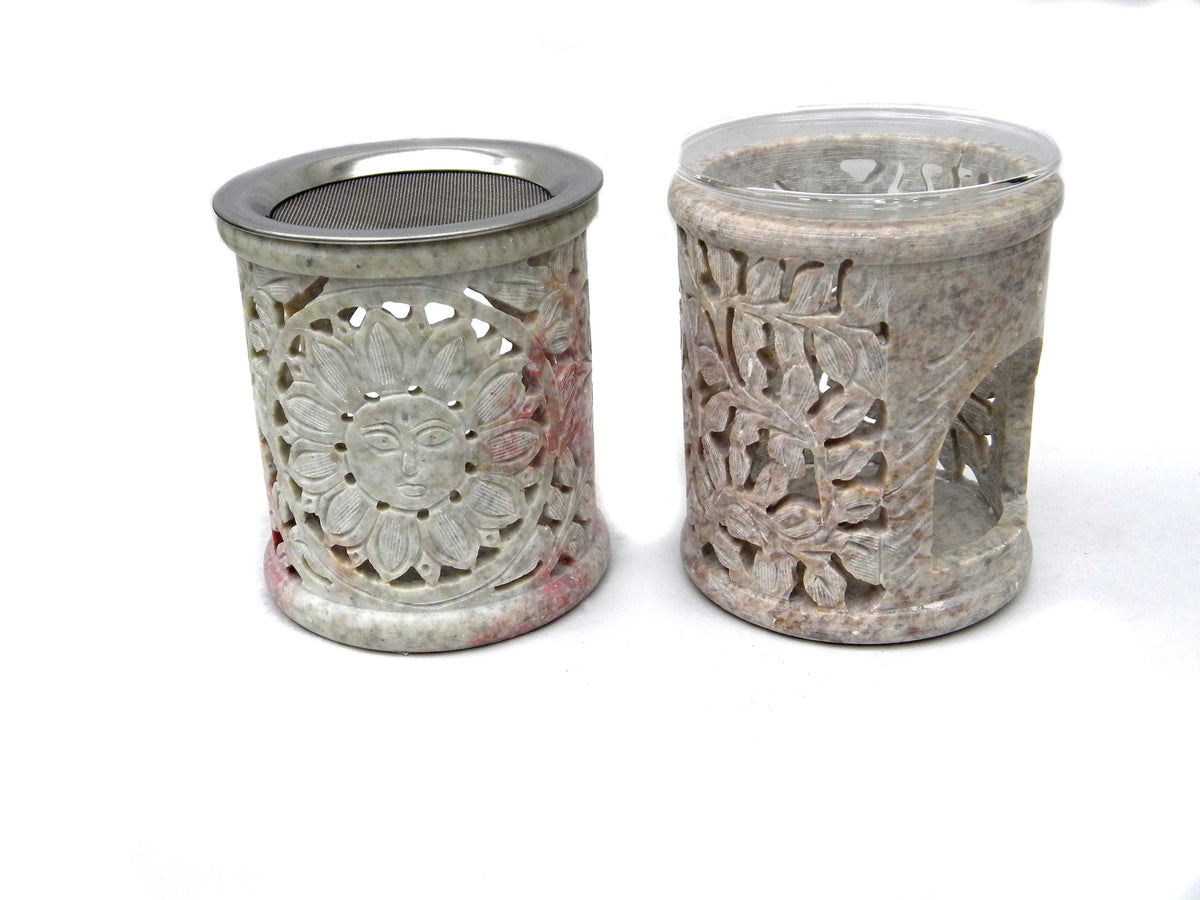 Brûleur d'huiles pierre à savon Art déco