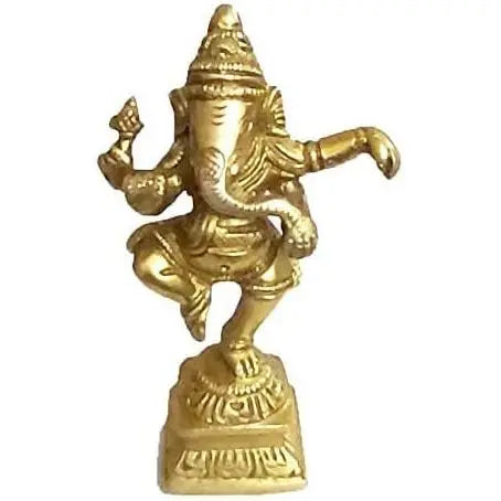 PARIJAT HANDICRAFT Shabby Chic Luxury Ganesha Statue Handmade Brass Hindu God for Home Decor Office Pooja Mandir
