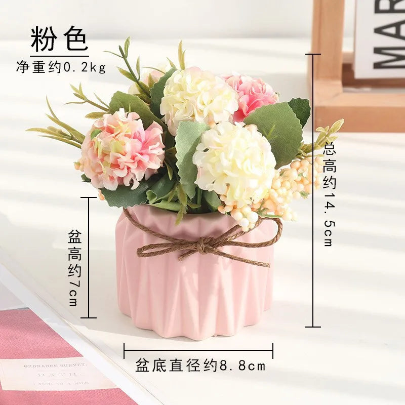 Sunflower Bonsai, Office Greenery, Living Room Home Decor, Ceramic Simulation Flower Ornaments