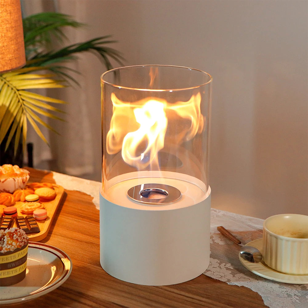 Round Metal Candle Holder with Glass for Tealight Candle Holder  for Home Decor (US Stocks)