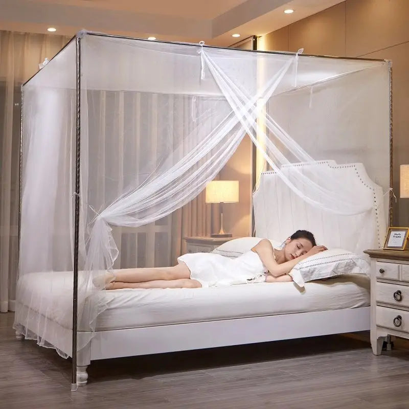 Queen king Bed Mosquito Da Cama Das Meninas Home Decor Bed Canopy Strong Bracket Support White pink Girls Bed Mosquito