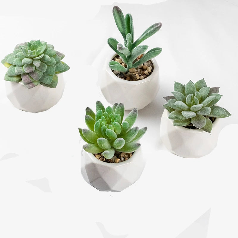 Succulents Plants Bonsai Cactus Potted Plants Garden Greenery Faux Succulents for Home Decor