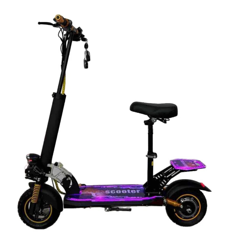 New Design High-Speed 500W Motor Adult Electric Scooter 36V 13Ah 10 Inch Big Two-Wheel Foldable Buy with LED Lights Manufacturer
