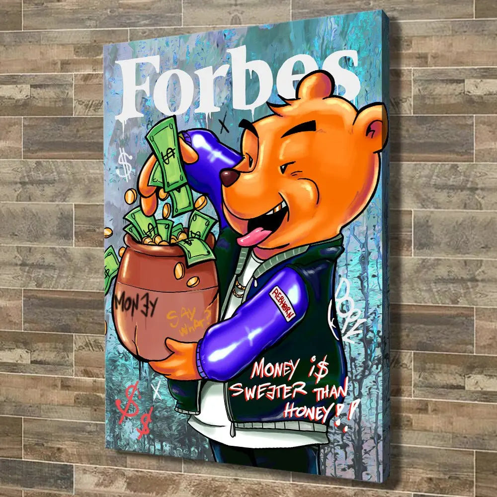 Oil Painting MONEY IS SWEETER THAN HONEY Canvas Print Painting Picture Wall Art Picture Living Room Home Decor