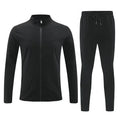 Men's Nylon Sports Training Suit Quick-Dry Long Pants and Long-Sleeve Stand Collar for Spring Running Fitness
