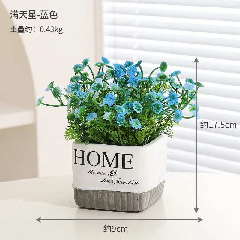 Sunflower Bonsai, Office Greenery, Living Room Home Decor, Ceramic Simulation Flower Ornaments