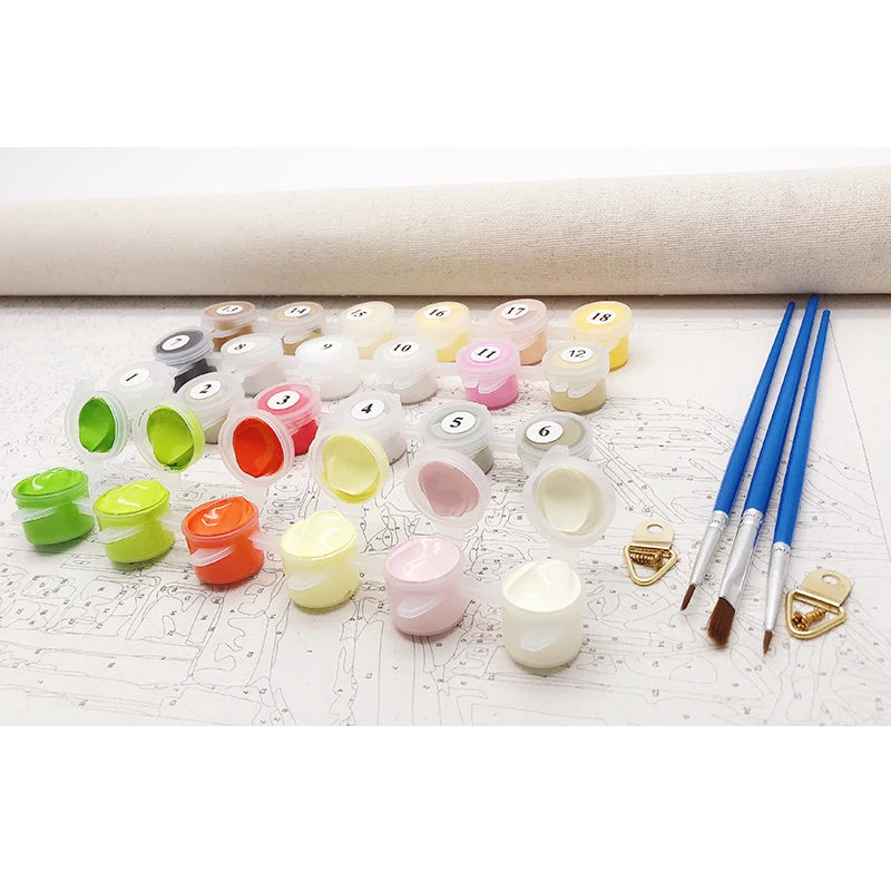CHENISTORY 992602  DIY Painting by Numbers Kit Buddha Acrylic Paint by Numbers Home Decor Wall Art Digital Painting Oil Painting