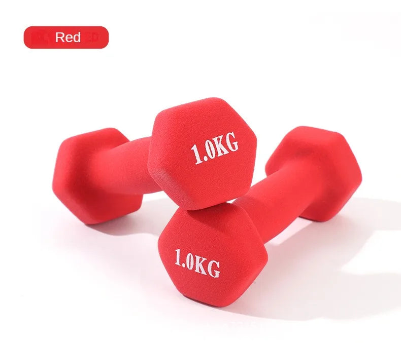 High Quality Stylish Lightweight Small Rubber-Covered Adjustable Anti-Slip Dumbbells Women's Bodybuilding Arms Exercise Tool