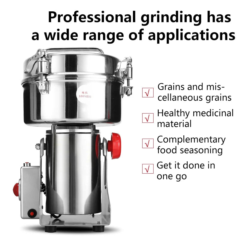 High Quality Small Fully Automatic Household Grain Flour Grinder, Coffee Bean Powder Seasoning Grinder, Grinder