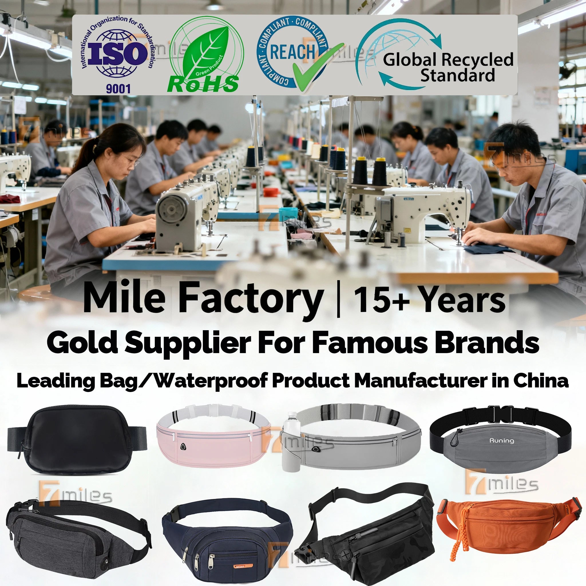 Reflective Sports Running Belt Fitness Water Bottle Pouch Waist Bag Lightweight Polyester Crossbody Bag for Hiking Fitness