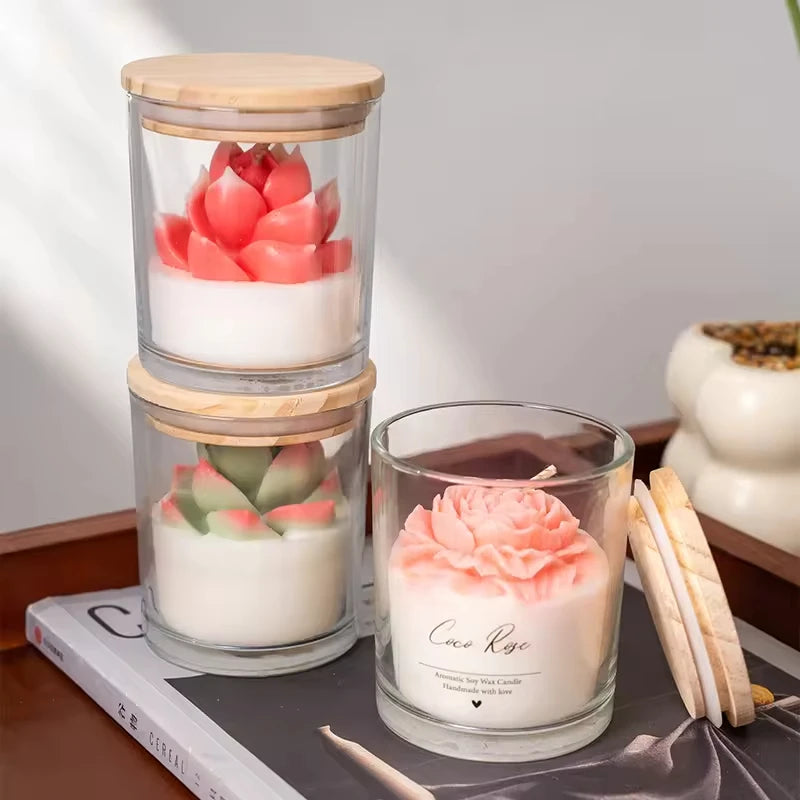 AIKUN 8 * 9cm Luxury Handmade Custom Logo Jar Gift Packaging Soy Wax Aromatherapy Candle for Home Decor Brands