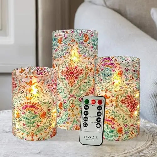 Set bougies LED florales sans flamme