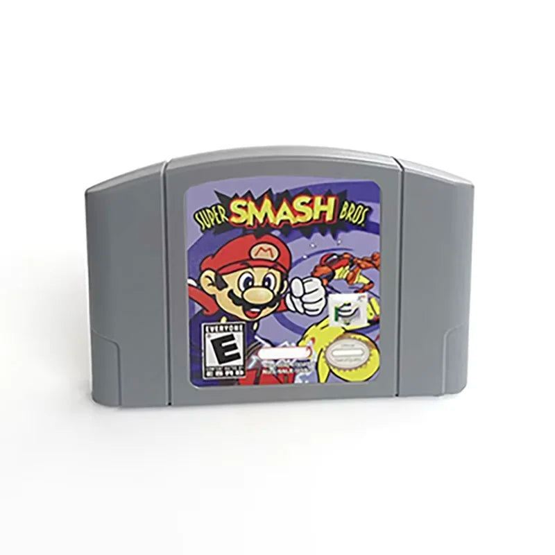Retro Video Game Cartridge Super Smash Bros N64 Games USA Version in English Plastic Material for N64