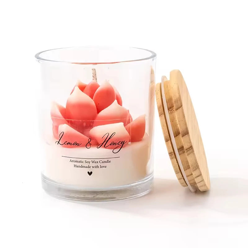 AIKUN 8 * 9cm Luxury Handmade Custom Logo Jar Gift Packaging Soy Wax Aromatherapy Candle for Home Decor Brands