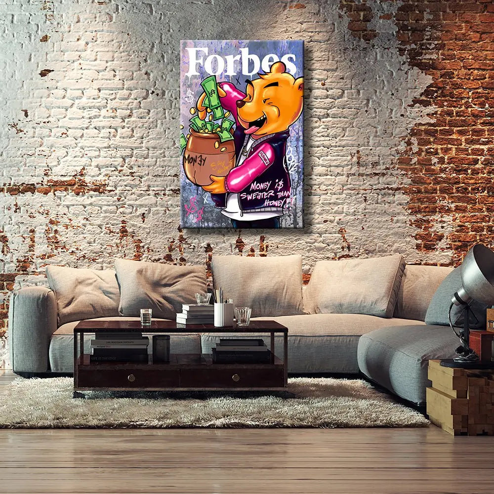 Oil Painting MONEY IS SWEETER THAN HONEY Canvas Print Painting Picture Wall Art Picture Living Room Home Decor