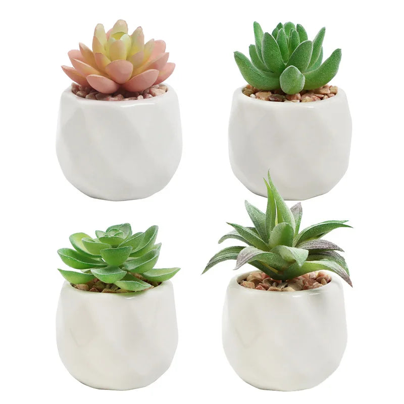 Succulents Plants Bonsai Cactus Potted Plants Garden Greenery Faux Succulents for Home Decor