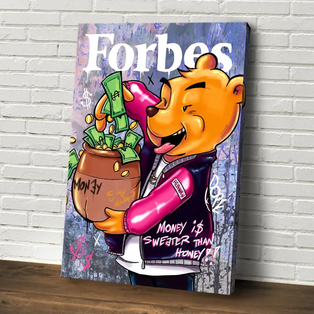 Oil Painting MONEY IS SWEETER THAN HONEY Canvas Print Painting Picture Wall Art Picture Living Room Home Decor