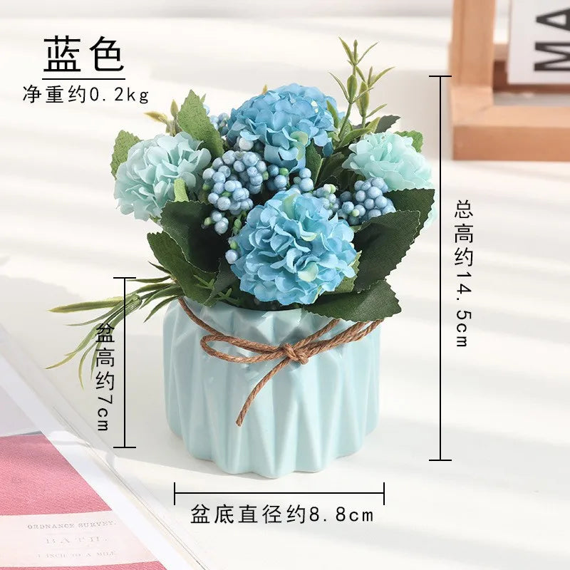 Sunflower Bonsai, Office Greenery, Living Room Home Decor, Ceramic Simulation Flower Ornaments