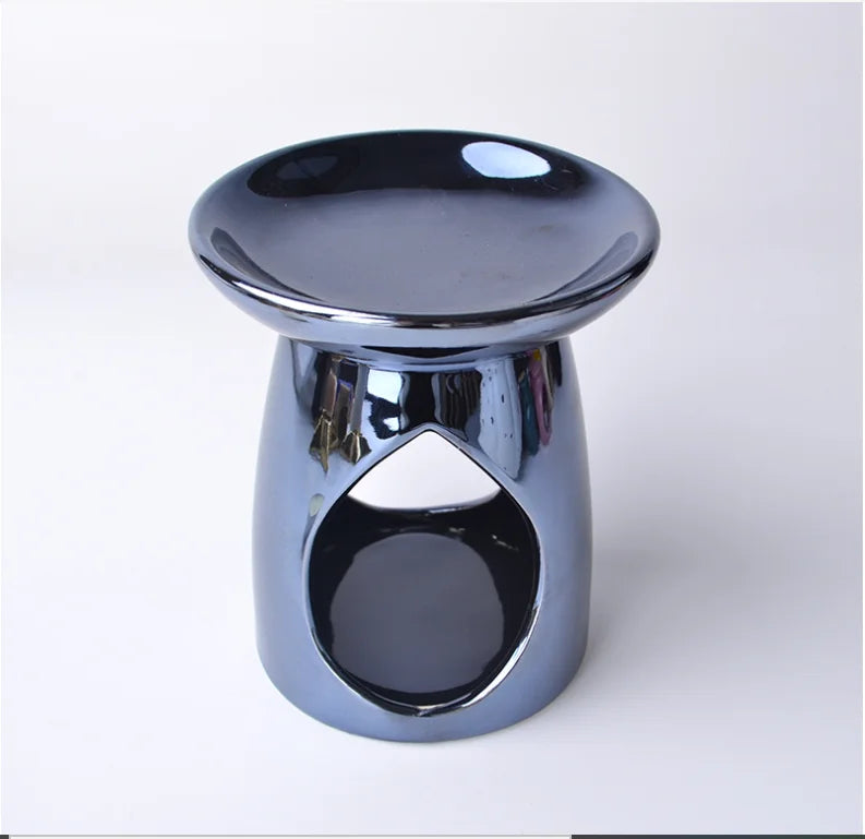 European Style Aromatherapy Diffuser Pottery Essential Oil Burner with Soybean Wax Belt Tealight Candle Holder for Home Decor