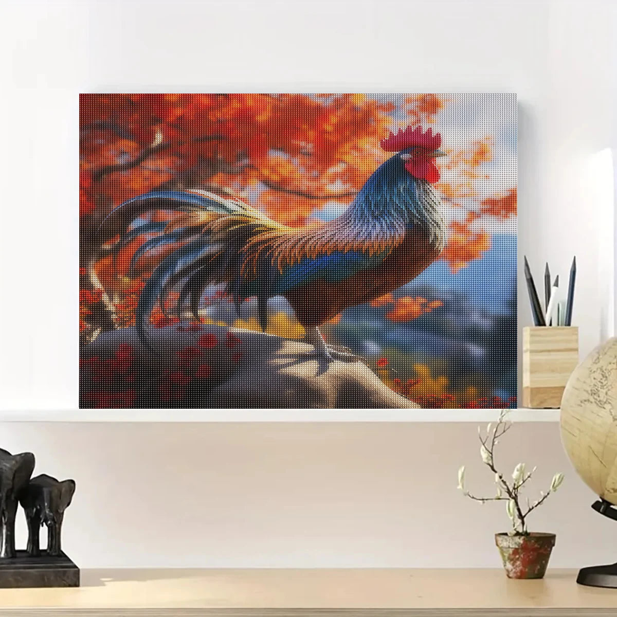 5D Diamond Painting Cock Picture Rhinestones Embroidery Home Decor Cross Stitch 30x40cm Animal Needlework Gift