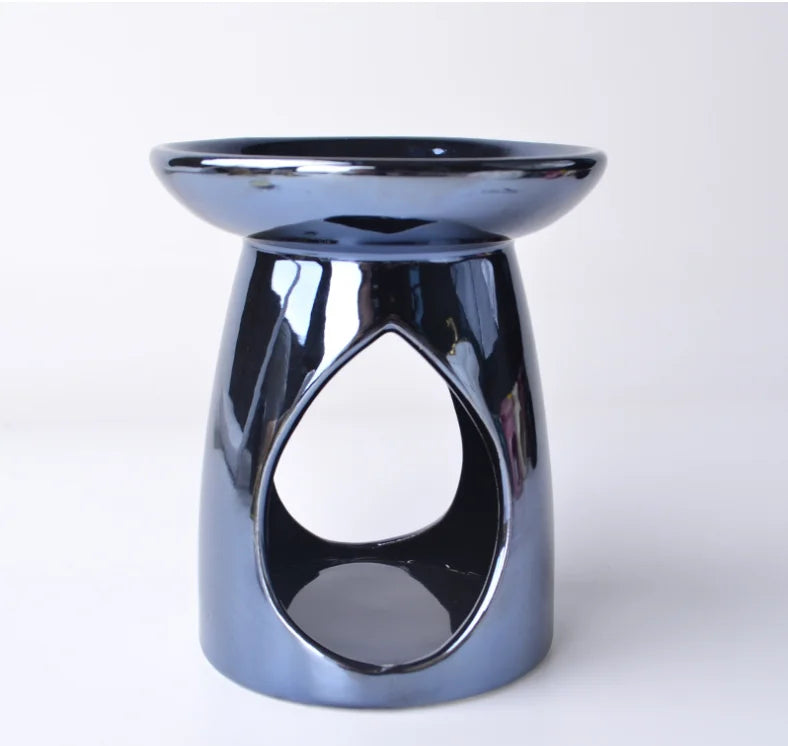 European Style Aromatherapy Diffuser Pottery Essential Oil Burner with Soybean Wax Belt Tealight Candle Holder for Home Decor
