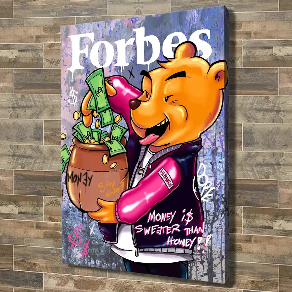 Oil Painting MONEY IS SWEETER THAN HONEY Canvas Print Painting Picture Wall Art Picture Living Room Home Decor