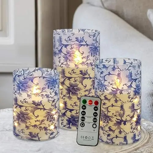 Set bougies LED florales sans flamme