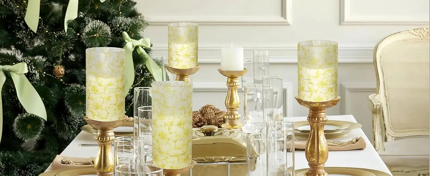 Bohemia Home Decor Set 3 Sunflower-Themed LED Pillar Candles Remote Timer Flameless Flickering 3D Wick Acrylic Recessed