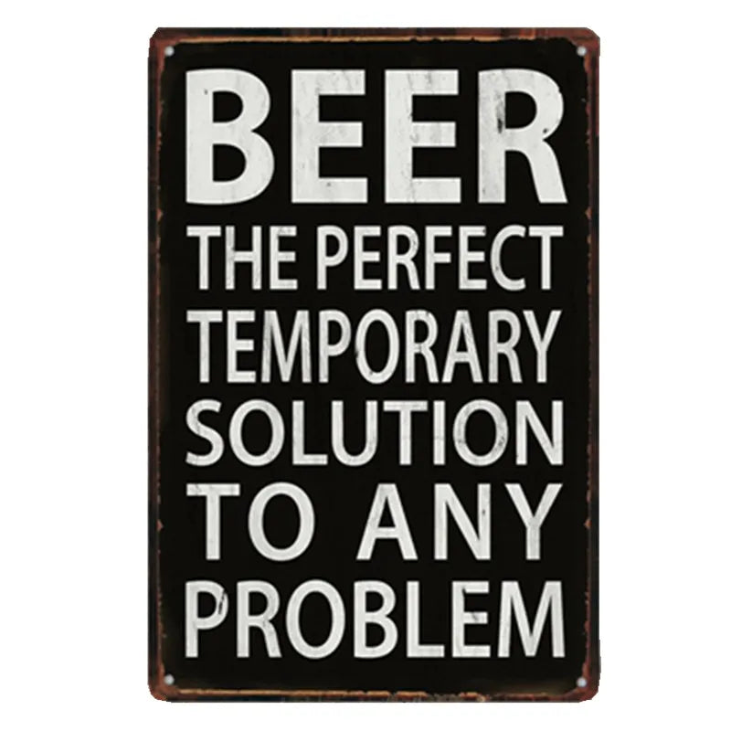 Poster Beer Signs Vintage Plaque Bar Decoration Metal Plates For Wall Shabby Chic Home Decor 20x30 cm