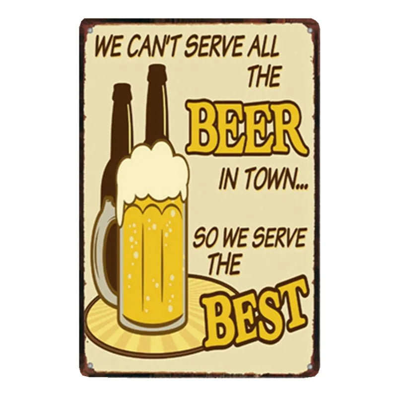 Poster Beer Signs Vintage Plaque Bar Decoration Metal Plates For Wall Shabby Chic Home Decor 20x30 cm