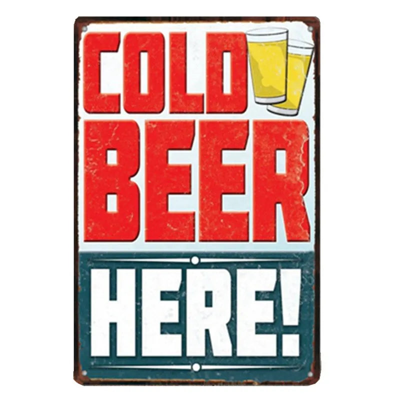 Poster Beer Signs Vintage Plaque Bar Decoration Metal Plates For Wall Shabby Chic Home Decor 20x30 cm