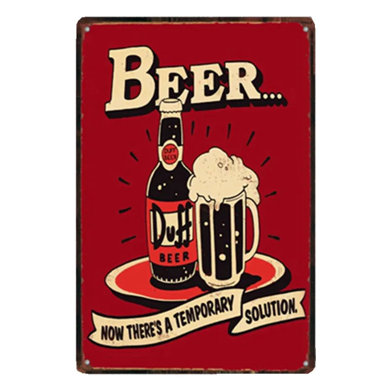 Poster Beer Signs Vintage Plaque Bar Decoration Metal Plates For Wall Shabby Chic Home Decor 20x30 cm