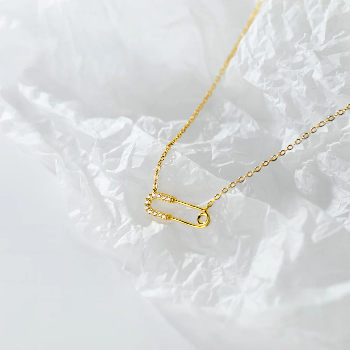 KAMIRA Real 925 Sterling Silver Fashion Luxury Pin Clavicle Necklace for Women Wedding Simple Elegant 18k Gold Fine Jewelry Gift