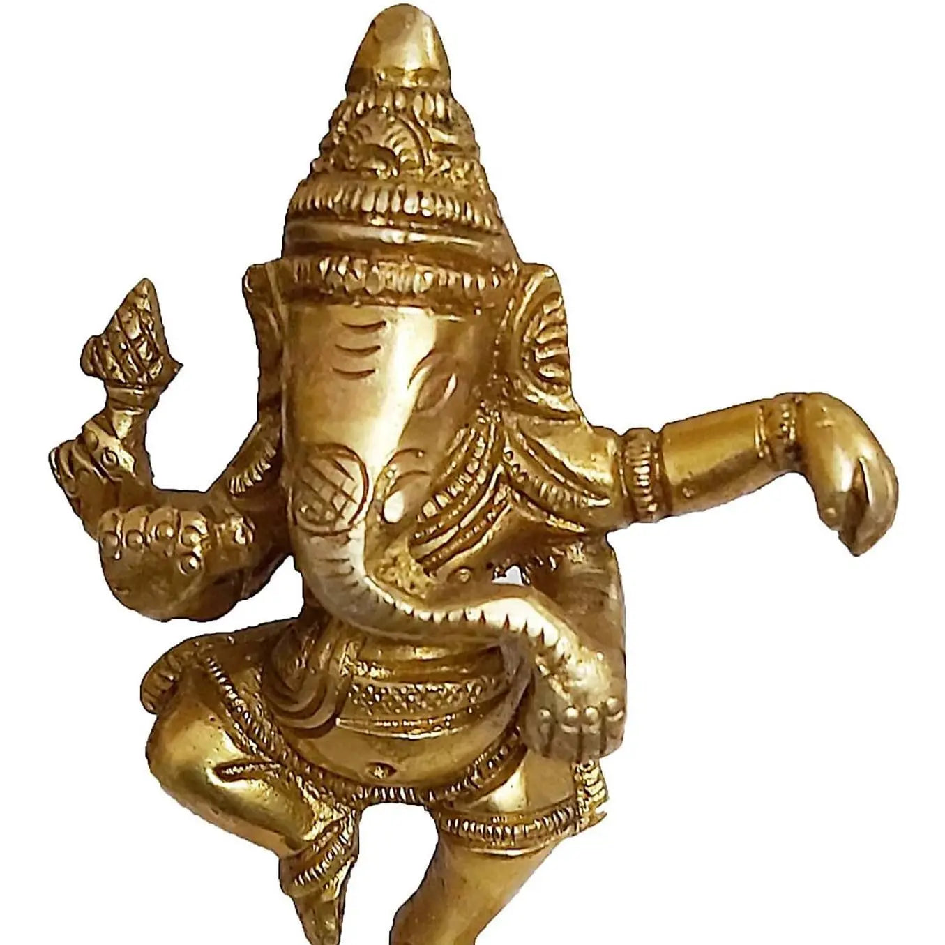 PARIJAT HANDICRAFT Shabby Chic Luxury Ganesha Statue Handmade Brass Hindu God for Home Decor Office Pooja Mandir