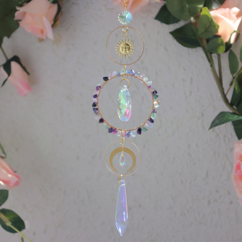 Wholesale Metal Pieces for Crystal Suncatcher Home Decor Golden Stainless Suncatchers Ornaments