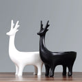 Creative Artistic Deer Sculpture Figurine Ornament Resin Epoxy Folk Art Collectible Home Decor