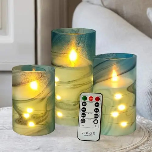 Set bougies LED florales sans flamme
