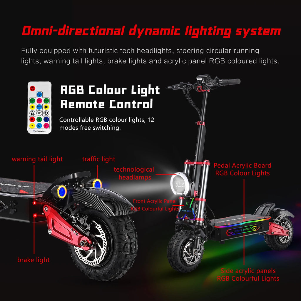 EU Warehouse  NFC Hydraulic Brake 6000w Dual Motor 38A Battery 85km/h Speed Long Range Off Road Adult Electric Scooters
