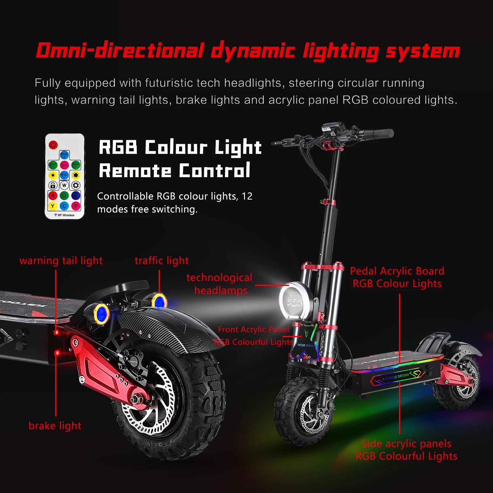 EU Warehouse  NFC Hydraulic Brake 6000w Dual Motor 38A Battery 85km/h Speed Long Range Off Road Adult Electric Scooters