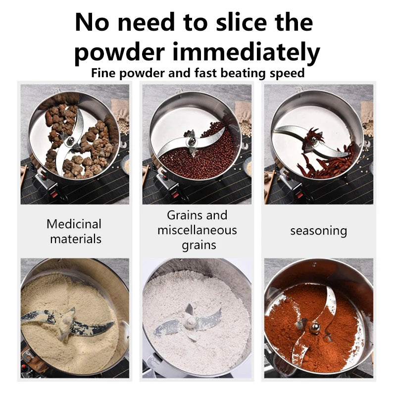 High Quality Small Fully Automatic Household Grain Flour Grinder, Coffee Bean Powder Seasoning Grinder, Grinder