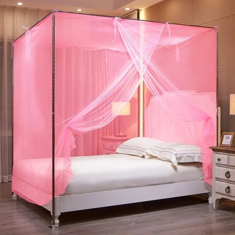 Queen king Bed Mosquito Da Cama Das Meninas Home Decor Bed Canopy Strong Bracket Support White pink Girls Bed Mosquito