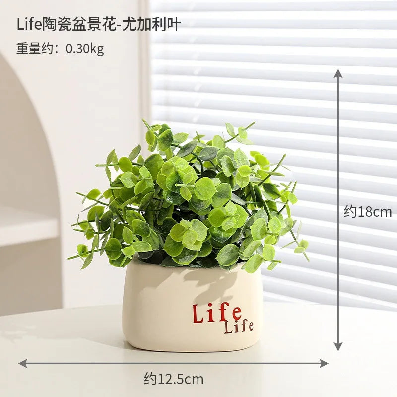 Sunflower Bonsai, Office Greenery, Living Room Home Decor, Ceramic Simulation Flower Ornaments