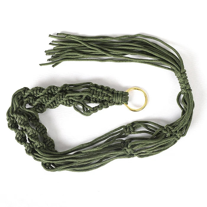Suspension plante macramé colorée