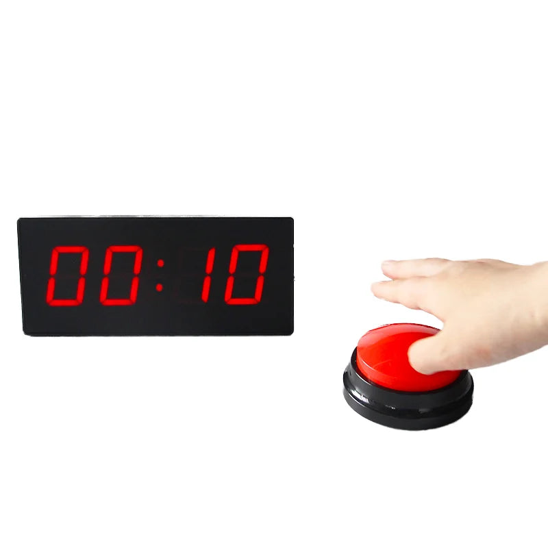 Popular Family Party Luck Challenge 10 Seconds LED Red Digital Countup Clock 10-second Game Timer Sports Entertainment