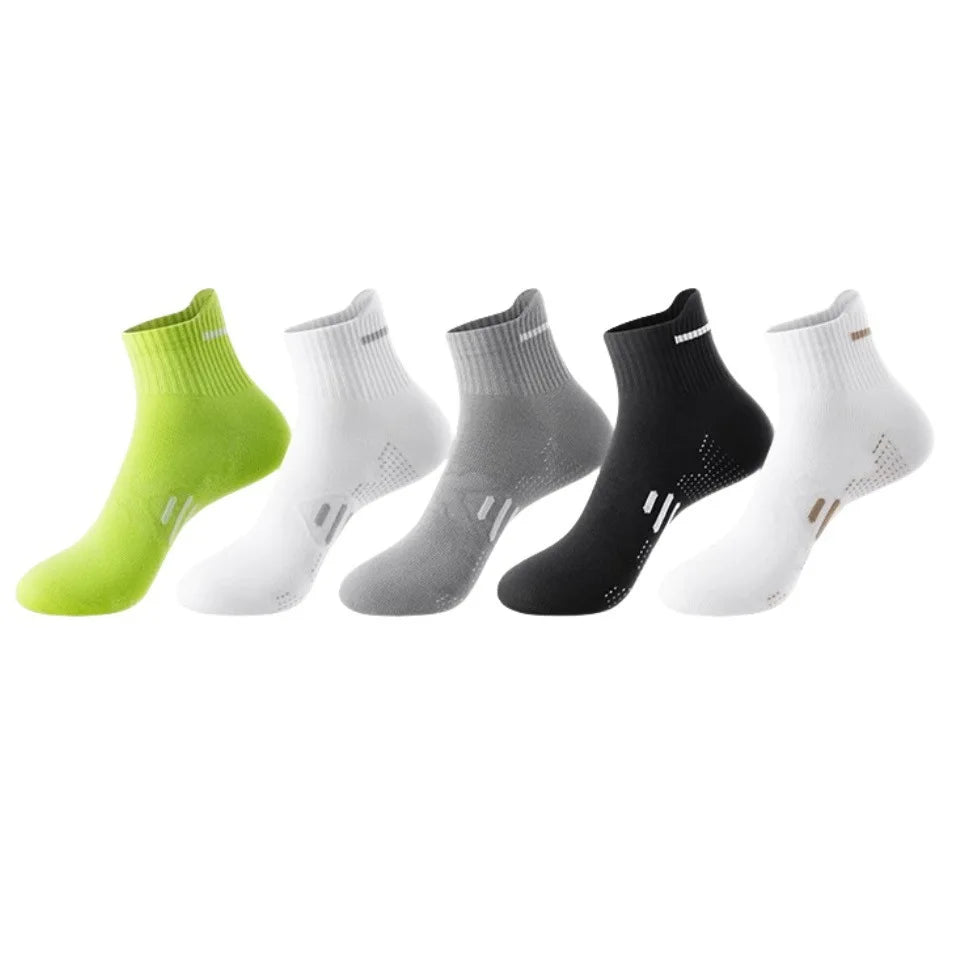 High Quality Men Short Crew Compression Breathable Ankle Athletic Sports Socks Running